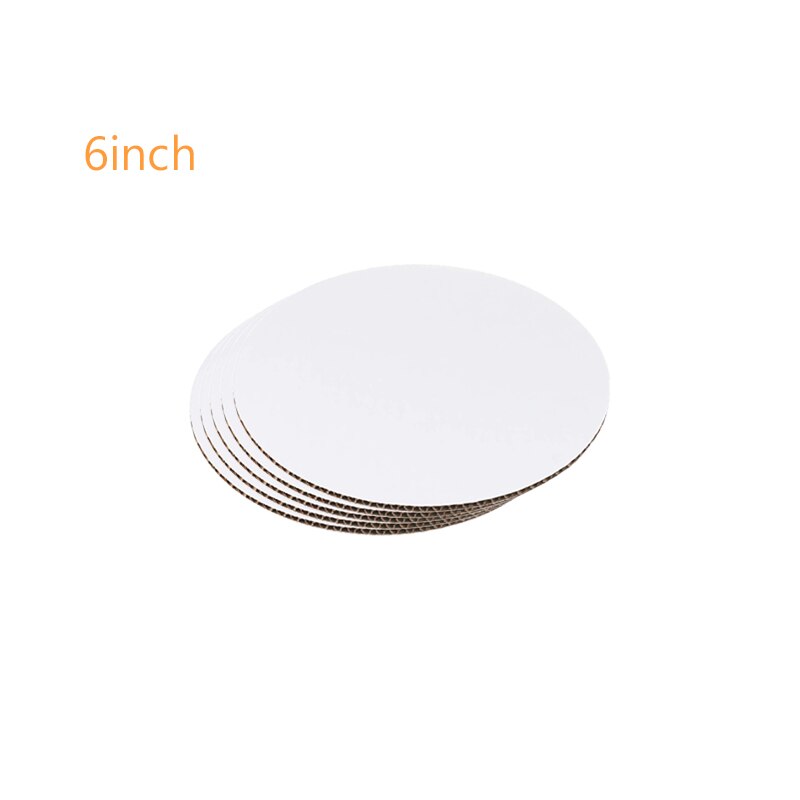 Set of 5 Gold/White Cake Board 6/8/10/12/14 Inchesround Cake Base Board Thin Cardboard Circles Cakes Decorating Supplies 0109: 6 inch  5 pcs