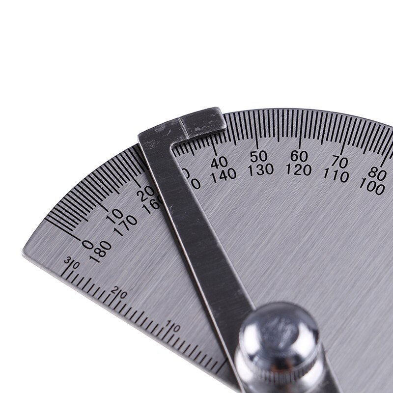 90*150mm Goniometro Ruler Goniometer Stainless Steel Protractor Round Head Angle 180 Degrees Rotation For Handymen Or Builders