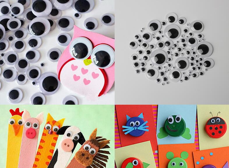 100 Pcs 20/22/24mm DIY Speelgoed Plastic Googly Wiggly Beweegbare Black Joggle Ogen niet Zelf- lijm Poppen Oog Voor Poppen Gebruikt