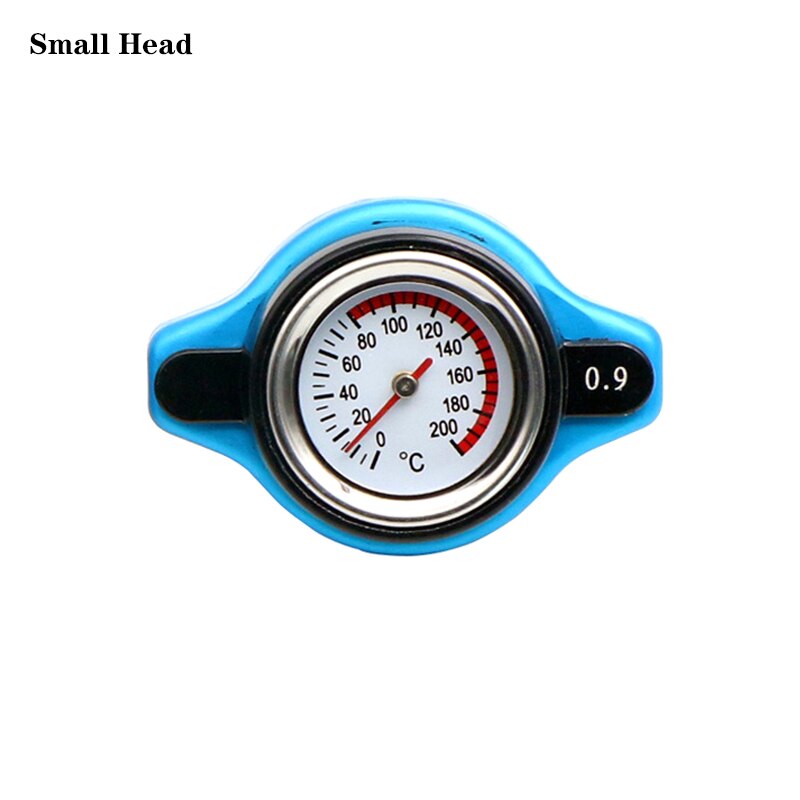 Radiator Cap - D1 Spec Thermo Gauge - 0.9/1.1/1.3 Bar - Aluminum Alloy & Silica Gel - For Cars & Motorcycles: Small Head0.9