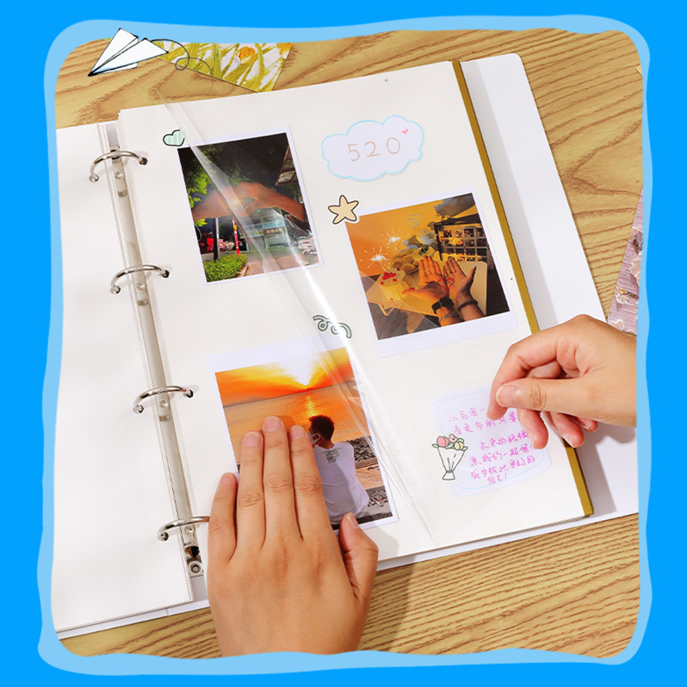 Loose-leaf Photo Album Large Capacity 30/40 Pages DIY Self Adhesive Commemorative Photo Storage Scrapbook Family Memory Book