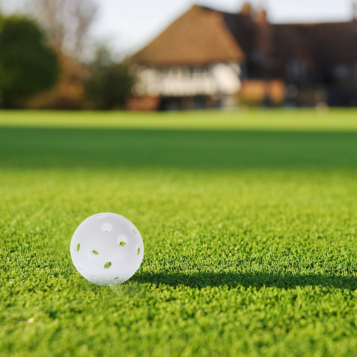 24pcs Perforated Plastic Play Balls Hollow Golf Practice Training Sports Balls (White)