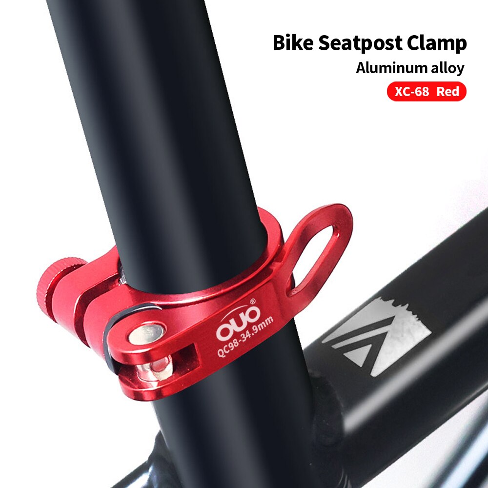 Ouo Quick Release Zadelpenklem Aluminium Fiets Zadel Klem 31 8 Mtb 27.2 Zadelpen Sluiting Onderdelen Voor Fiets