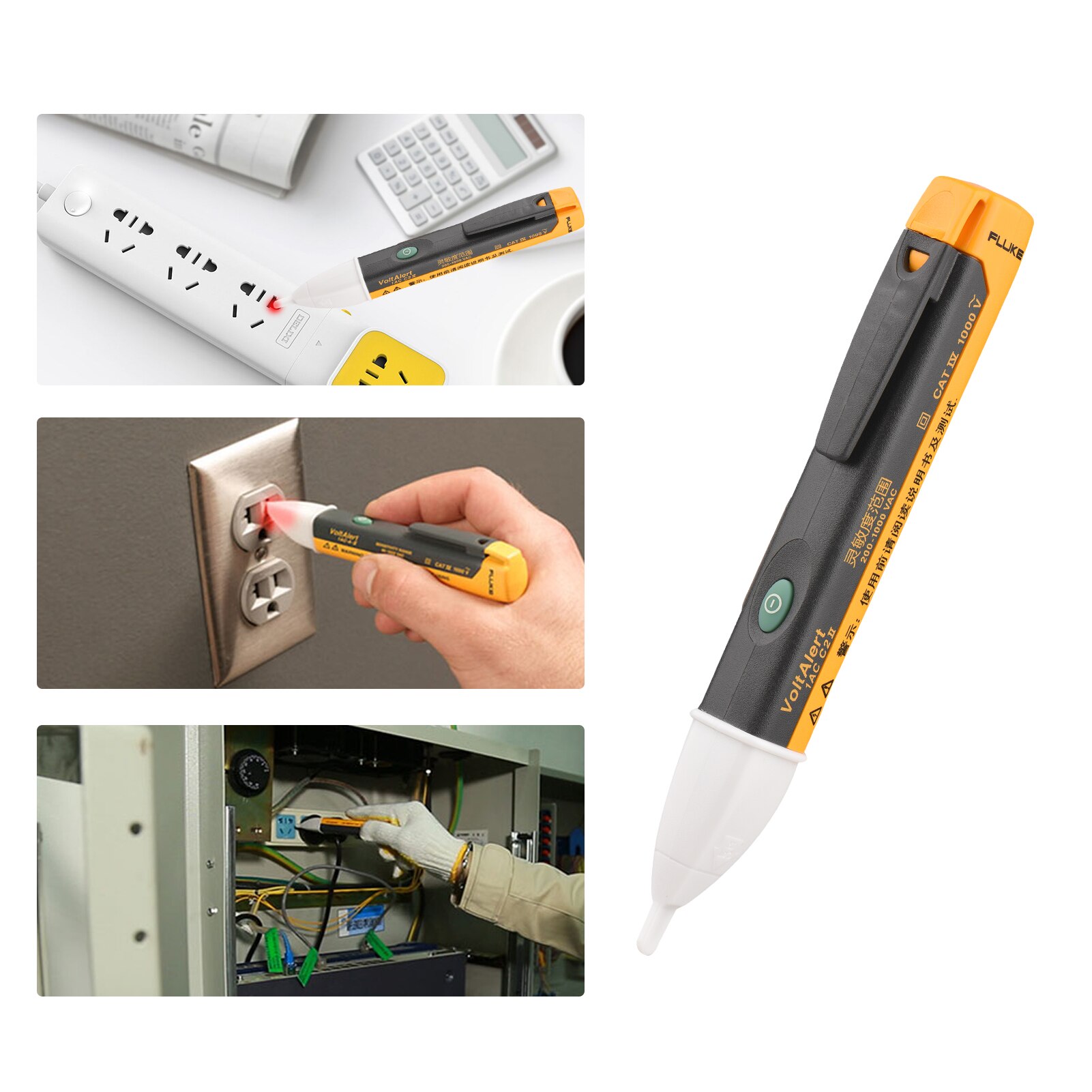 Fluke Mini Handheld Elektrische Test Pen Non-Contact Voltage Tester Hoge Precisie Voltage Detectie Tool Sound &amp; Light Alarm