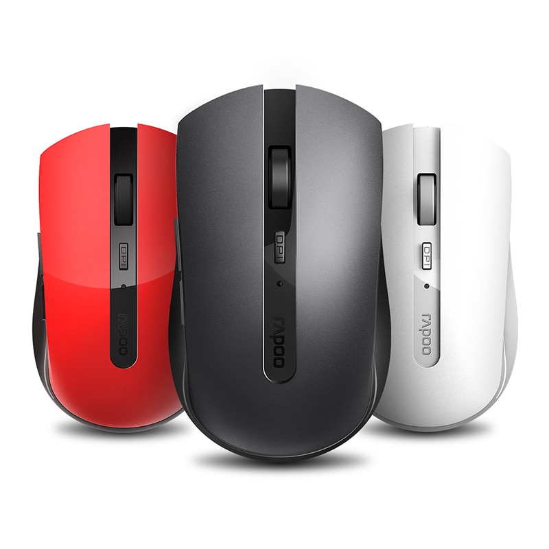 Rapoo 7200M Geruisloze Muizen Multi-mode Stille Draadloze Muis Met 1600 Dpi Bluetooth 3.0/4.0 Rf 2.4 ghz Voor Drie Apparaten