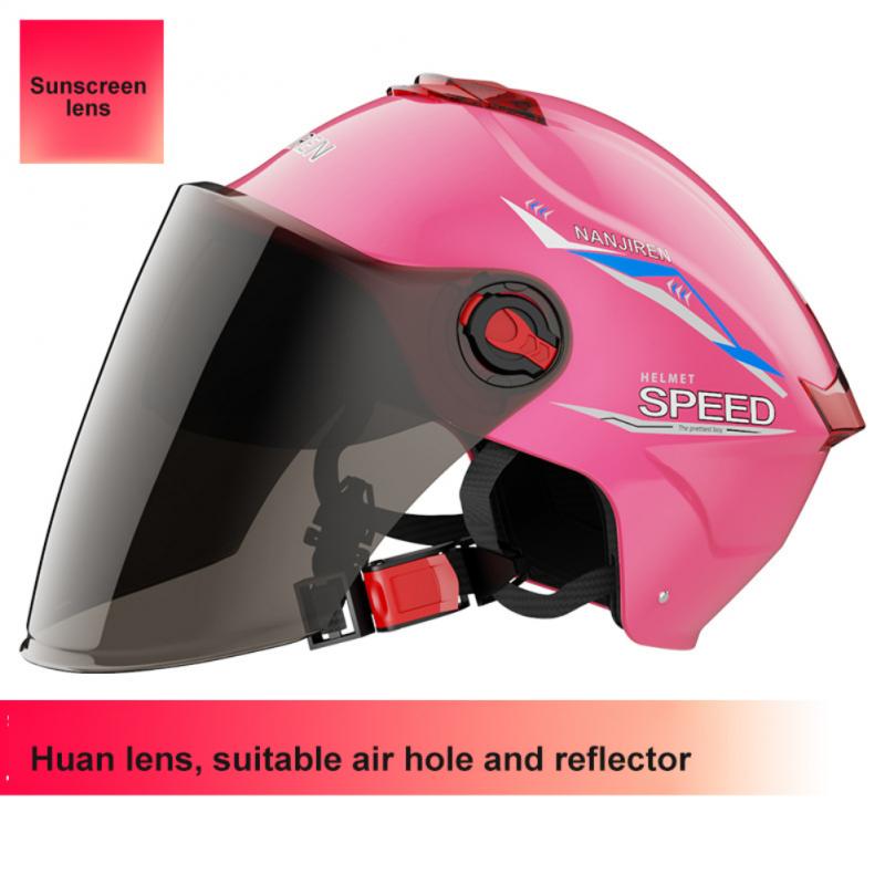 Helmet Electric Bicycle Universal Sun Protection Comfortable Four Seasons Universal Safety Half Helmet 4 Layers Of Protection: B2