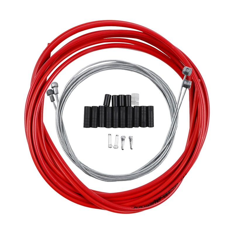 Universal MTB Brake/Shift Cable&Housing Group Sets For Road Bike Bicycle Shift Gear Derailleur/Brake kits Wire Tube Line Hose: 1set red