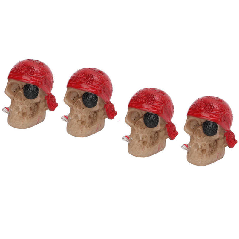 Ventiel Cover Ventieldopjes Roestvrij Schedel Stijl Universele Voor Auto &#39;S Fietsen Suv &#39;S Vrachtwagens Motorfietsen: Rood