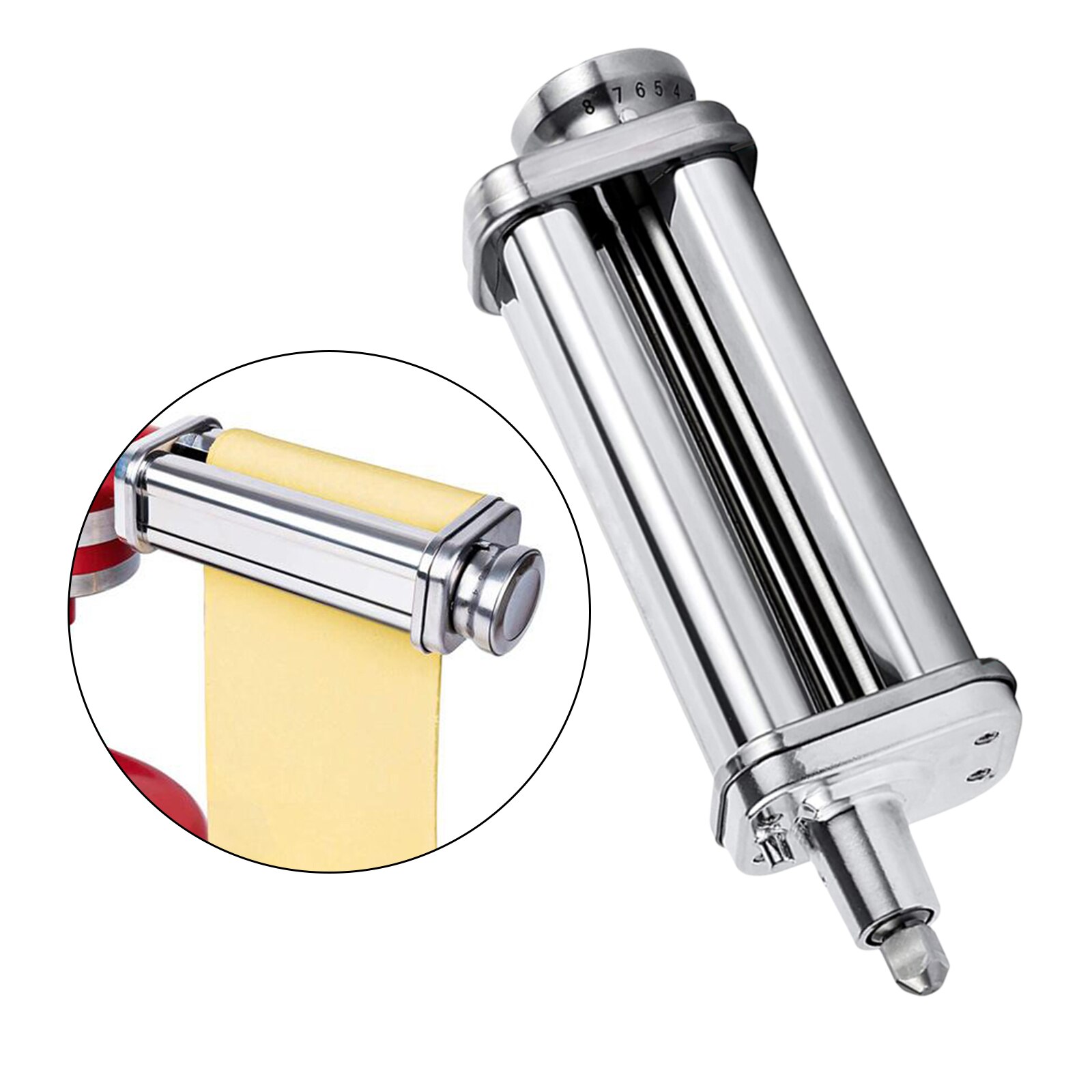 Pasta Maker Stainless Steel Pasta Spaghetti Fettuccine Roller Cutter Stand Mixer Noodle Press Attachment Kitchen Tool