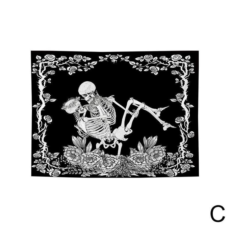 Szkielet gobelin ściany wiszące robić pokoju czary rzuć psychodeliczny dywan akcesoria gobeliny domu gorące słońce dywan dekoracji P5S7: C