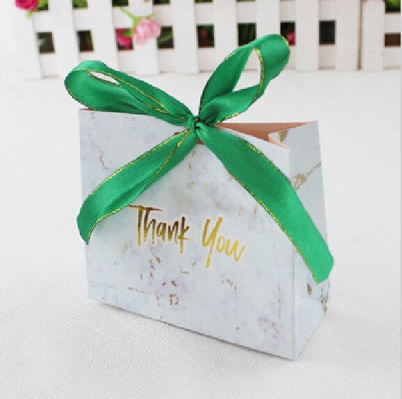 Grey Marble Mini Bag Box For Party Baby Shower Paper Chocolate Boxes Package Wedding Favours Candy Boxes: I