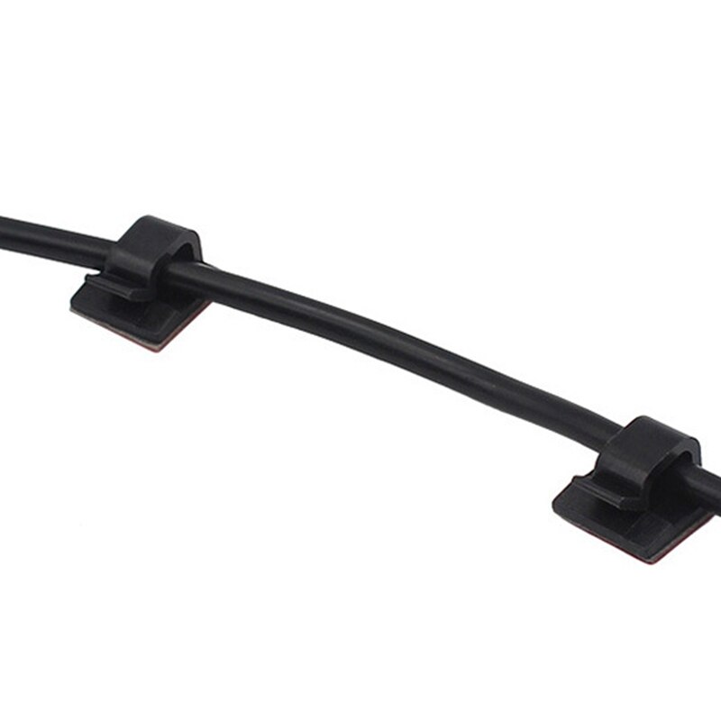 100Pcs Adhesive Cable Permanent Wire Clips Cable Organizer Holder Permanent Anchor for Wall Table 14X14MM