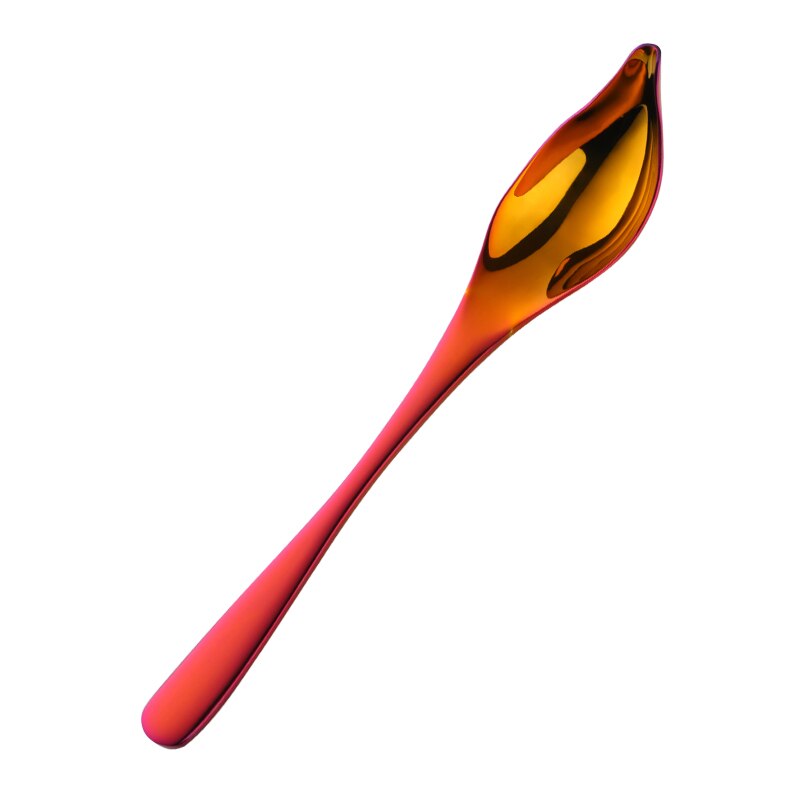 Kleurrijke Saus Lepel Waterdrop Soep Scoop Tapered Uitloop Vorm Olie Lepel Honing Ijs Cake DIY Keuken Bakken Gebak Gereedschap: Rainbow no.3 / 1Pc