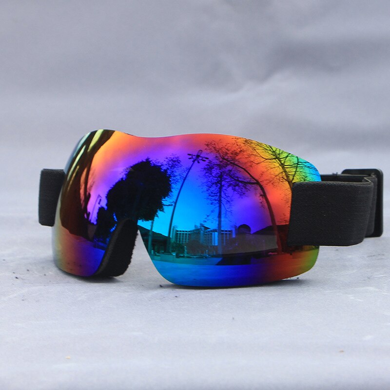 Adult Ski Goggles Men and Women-Single Layer Eye-protection Goggles Children Mountain Climbing Goggles Outdoor Ski Goggles Equip: Blue Colorful