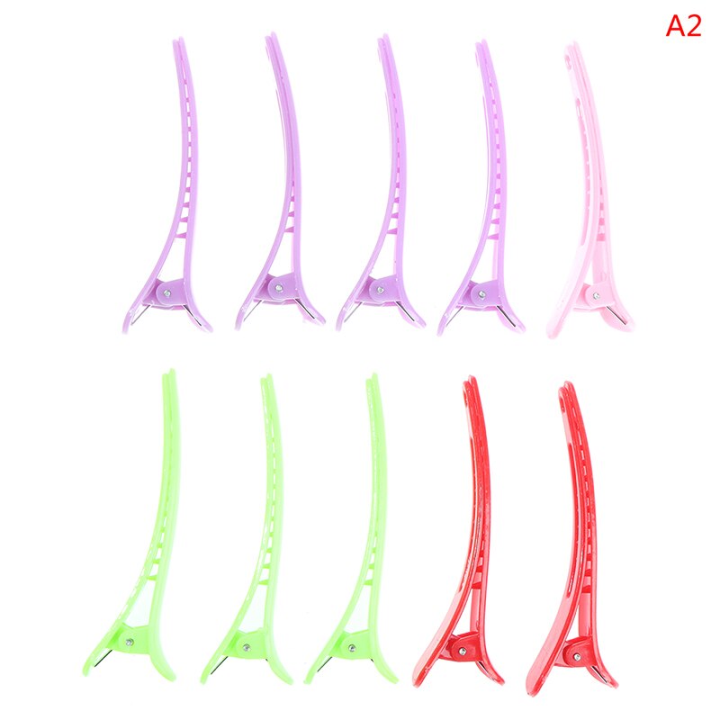 10Pcs Professionele Basic Haar Grip Clips Plastic Salon Styling Eendenbek Clip Hairdressing Sectioning Snijden Haar Klemmen Clip: GRIJS