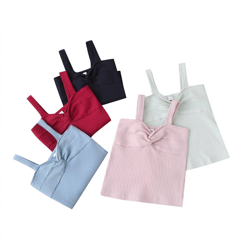 Baby Zomer Kleding Peuter Baby Meisje Kleding Mouwloos Vest Tops Zomer Casual Mode Soild Top Outfits