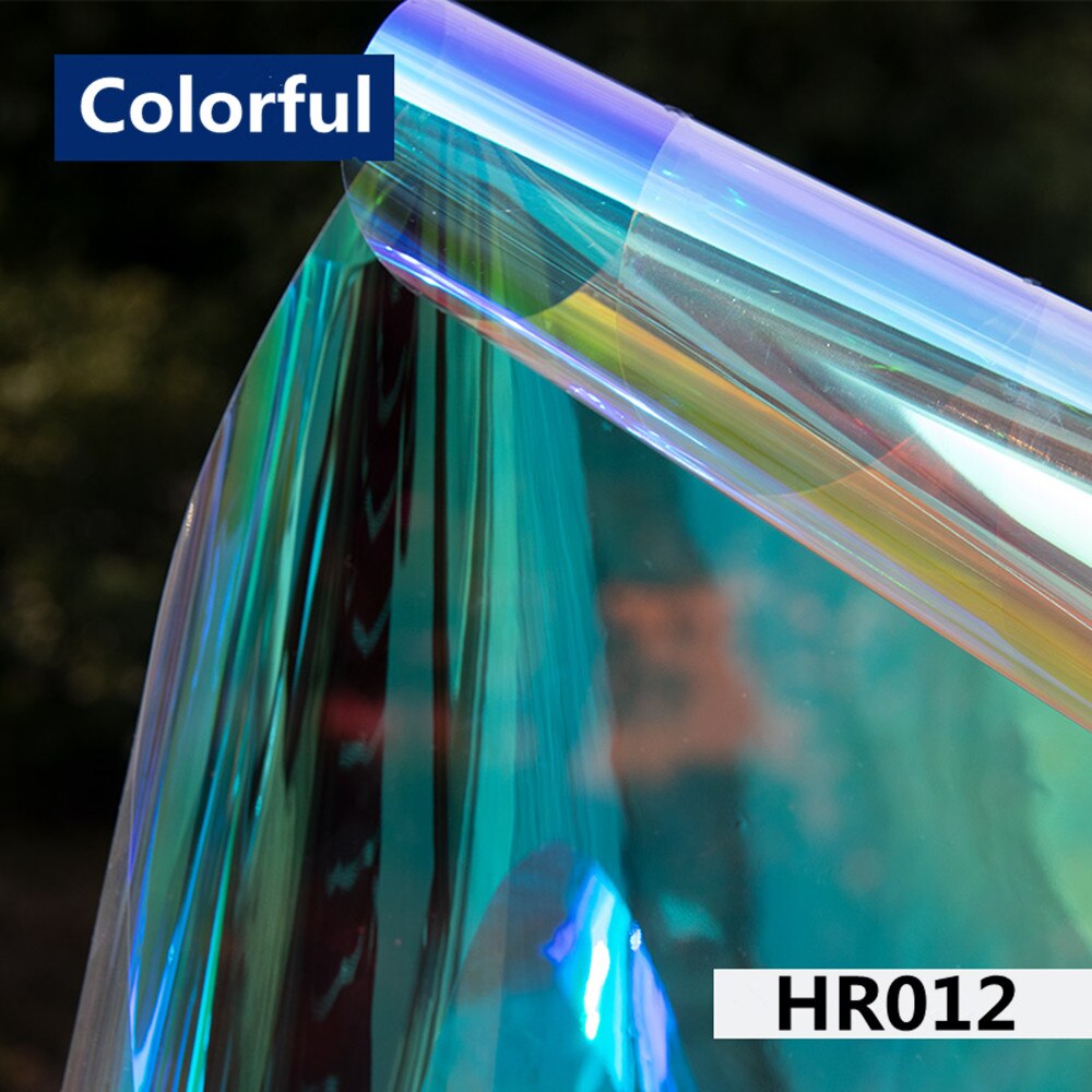 Sunice selvklæbende dikroisk regnbue solfarvet vinduesfilm til byggeglas 0.5 meter bred