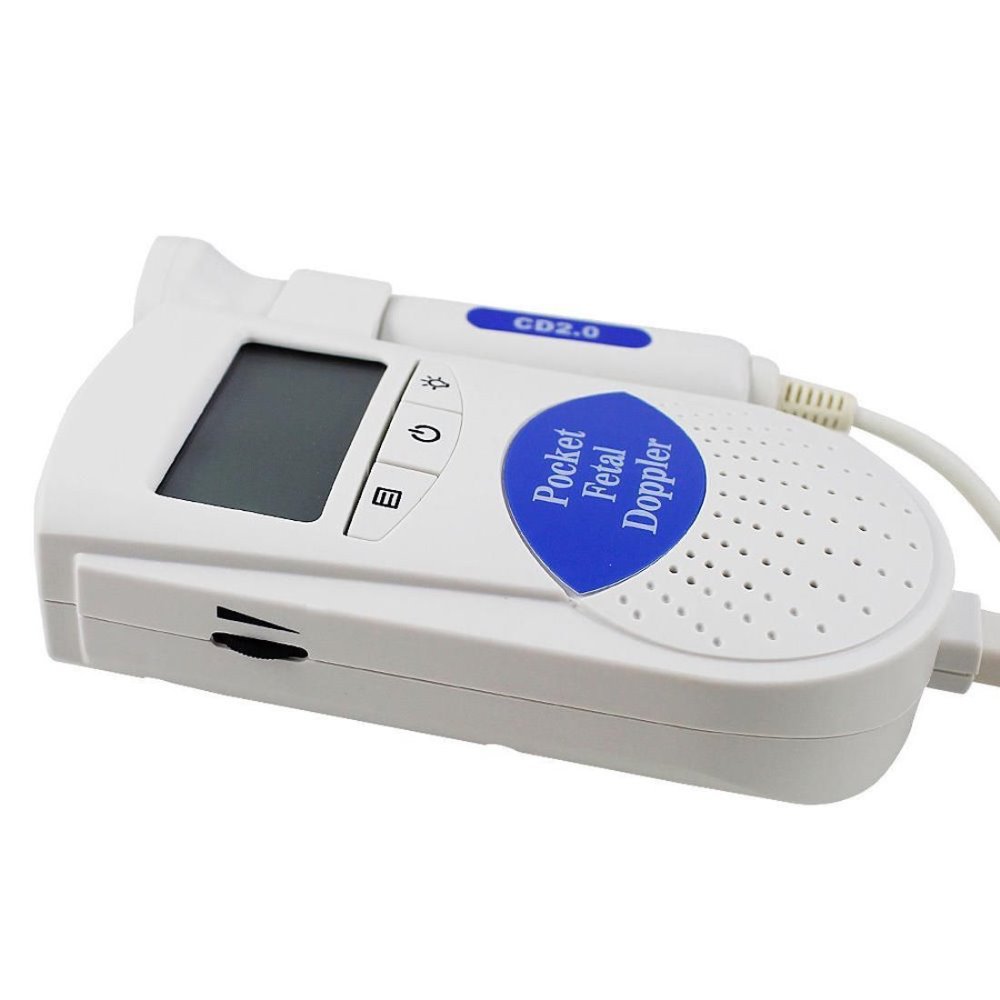 3.0 mhz føtal doppler ultralyd lyd baby hjerteslagsmåler detektor led digital prænatal lomme fd -100 føtal doppler