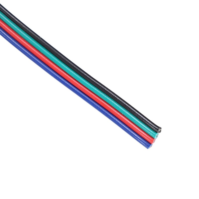 AU42 -5M 4-Pin Rgb Led Extension Wire Voor 3528 5050 Rgb Strip & 1M 5V 5050 Smd 60LED Kleur Veranderende Rgb Led Strip