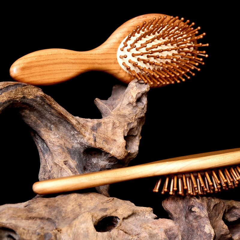 Premium Wooden Bamboo Hair Brush Improve Hair Growth Wood hairbrush Prevent Hair Loss Comb Bamboo Comb Teeth