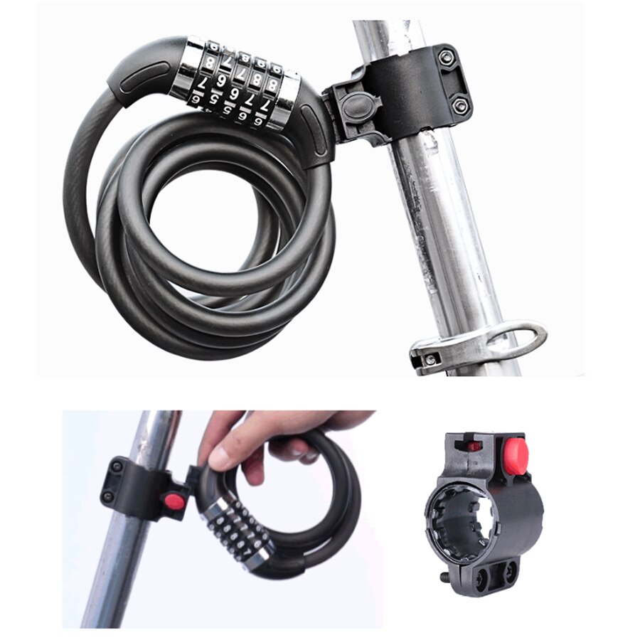 Wheelup bicycle lock anti-theft mountain bike password lock steel cable bike lock bicycle electric car lock riding accessories