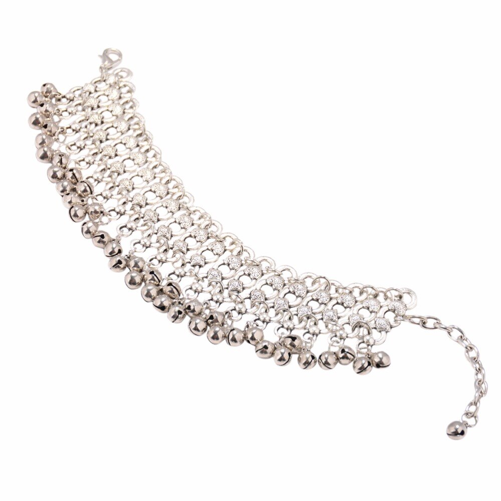 1 Pcs Mode Sexy Vintage Enkelband Chain Veel Bell Kralen Enkelband Foot Sieraden Voor Vrouwen Barefoot Sandal