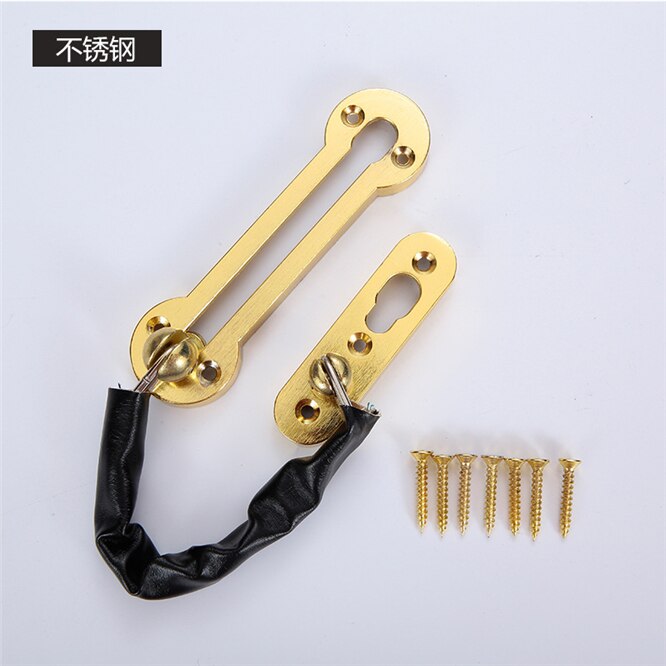 Stainless steel Lock Chain Door Safety Lock Door Bolt Latch Security Peep Bolt Lock Cabinet Latches DIY Home Hotel Security Tool: gold