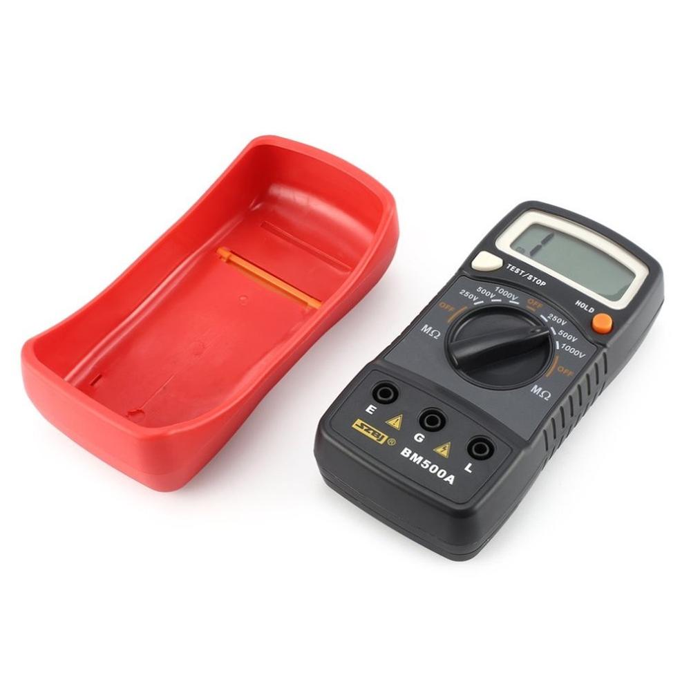 BM500A Digital Megger 1000V Auto Range Insulation Resistance ohm Meter Tester Megohmmeter Multimeter Voltmeter LED indication