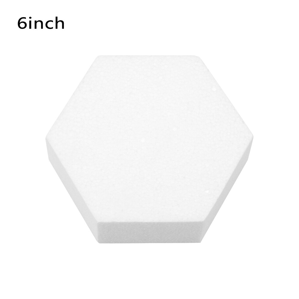 4/6/8/10 inch DIY Practice Model Cake Foam Mold Sugarcraft Dummy Party Heart Shaped Polystyrene Styrofoam Kitchen Accessories: Hexagon 6inch