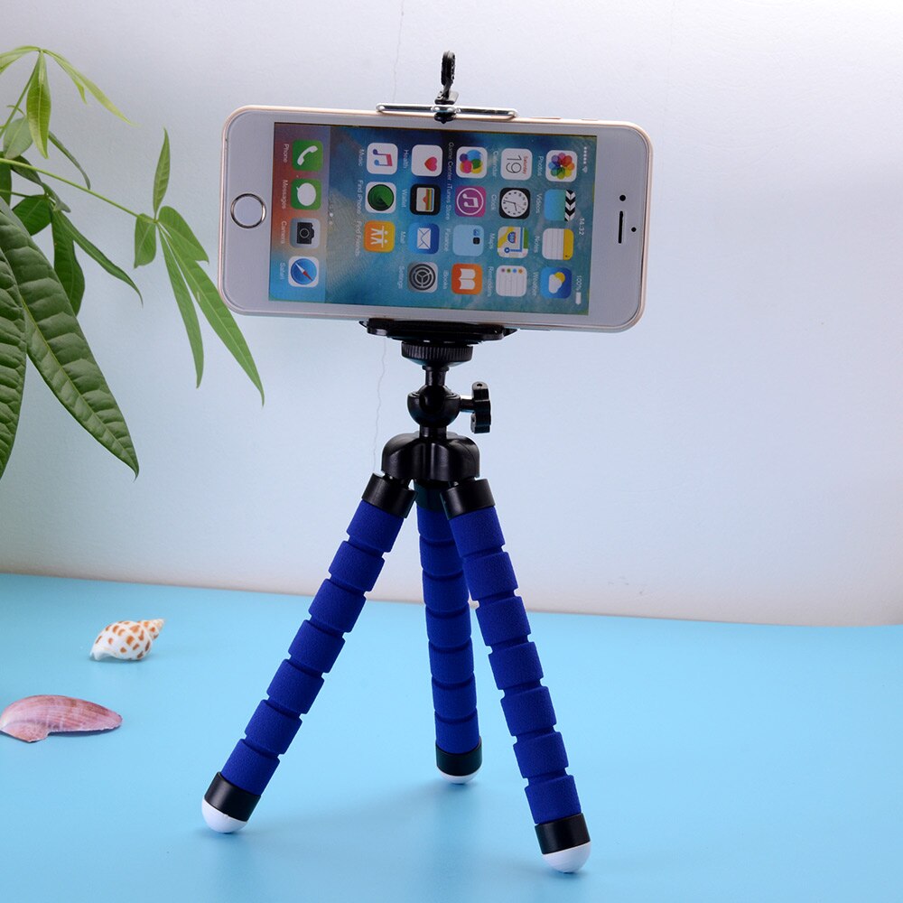 Octopus Statief Telefoon Houder Flexibele Stand Voor iPhone X 8 7 Mobiele Telefoon Houder Voor Samsung Galaxy S9 S8 Plus camera Stand: Blue