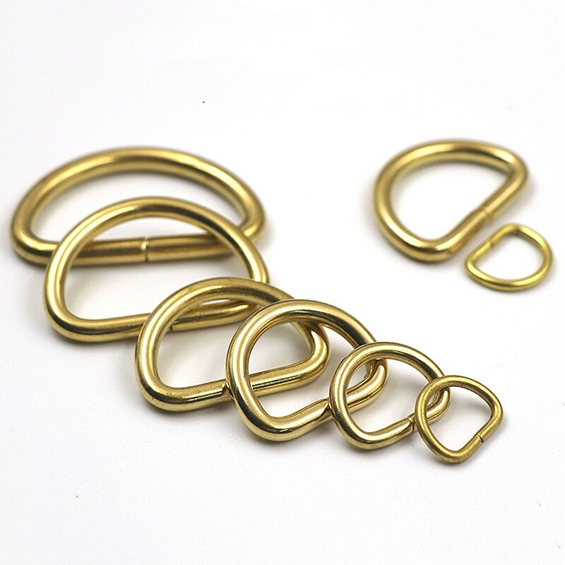 2 Stck Solide Durcheinander D Ringe Schnallen für Tasche Gurt Gürtel Geldbörse Gurtband Hund Kragen 10-38mm Innen breite Leder Handwerk DIY Zubehör