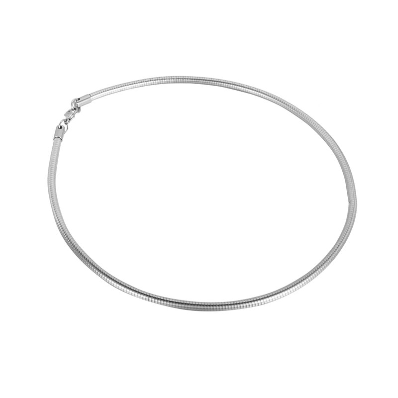 LASPERAL Flat Snake Chain Men Necklace Stainless Steel Torques Choker Necklace Women DIY Jewelry Making Supplies: A Long45cm Thick4mm