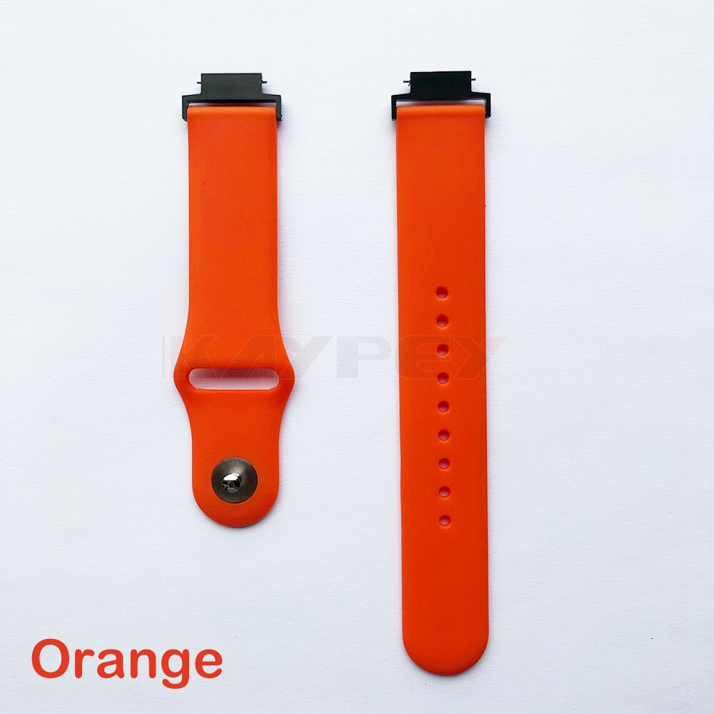 Correa de silicona suave para el reloj Huami Amazfit Verge 3, correa de silicona suave, correa de reloj de repuesto, correas de pulsera, banda deportiva: Naranja