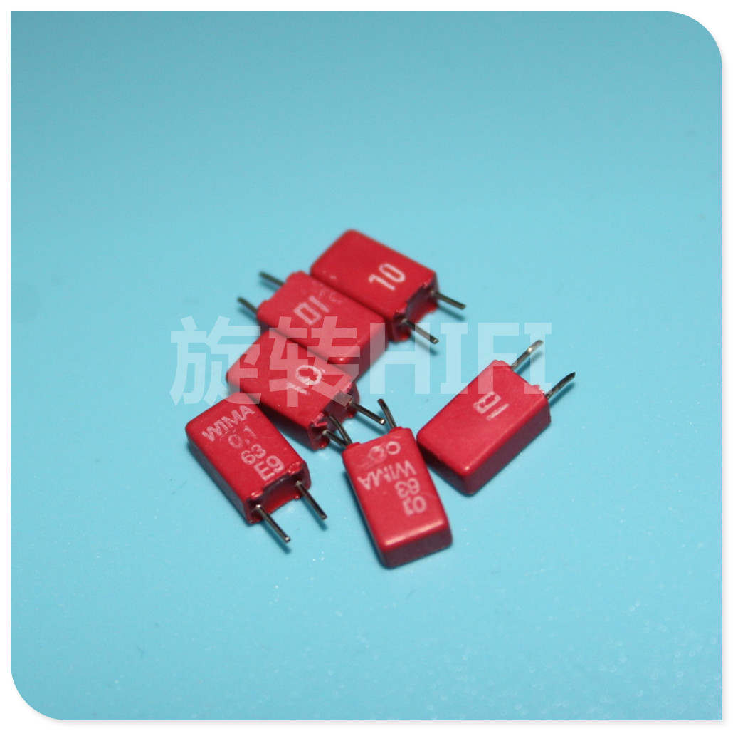 20 stk original deardown rød wima mks 02 0.1uf 63v 100nf 104/63v p2.5 104 100nf/63v 0.1uf/63v
