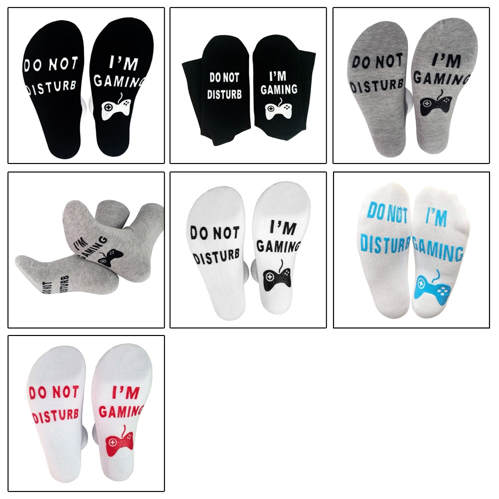 Unisexe nouveauté chaussettes ne pas déranger je suis Gaming drôle lettre imprimé chaussettes MU8669