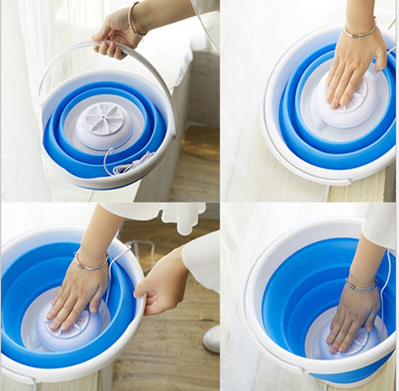portable mini washing machine small folding foldable shoe washer travel lavatrice da campeggio laundry tub Mask cleaning bucket