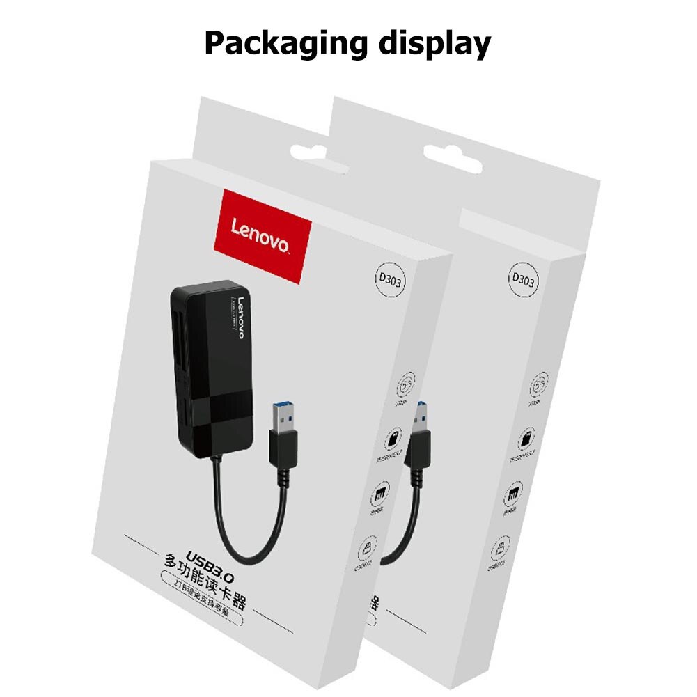 For Lenovo D302/D303 USB 3.0 Digital Card Reader 4 in 1 Multifunction TF CF MS SD Secure Memory Card Reader for PC Laptop