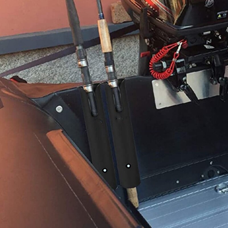 4Pcs Wall Mounted Fishing Rod Holders Tubes Links Fishing Rod Holder Rack Rests