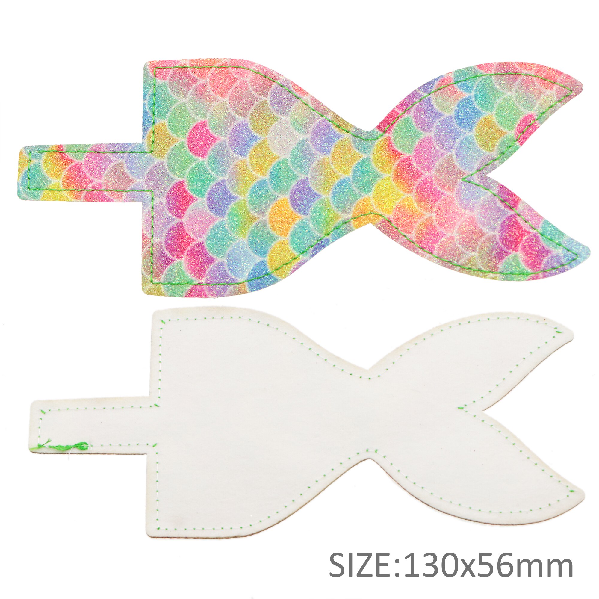 Faux Leather Hair Bows Pre Cut Shimmer Glitter Watermelon Unicorn Pattern Sheets 10pcs for DIY Baby Girls Hair Bows Making: 1132543001