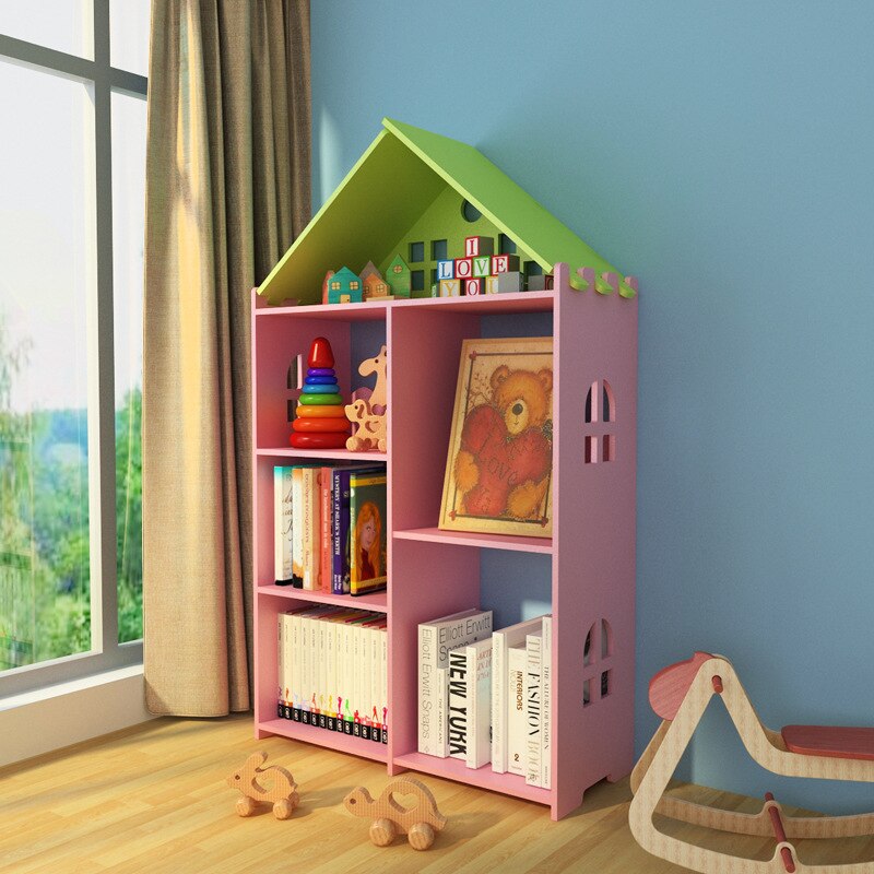 creativity bookrack modern simple commodity shelf Children&#39;s picture book shelf student storage bookcase: J