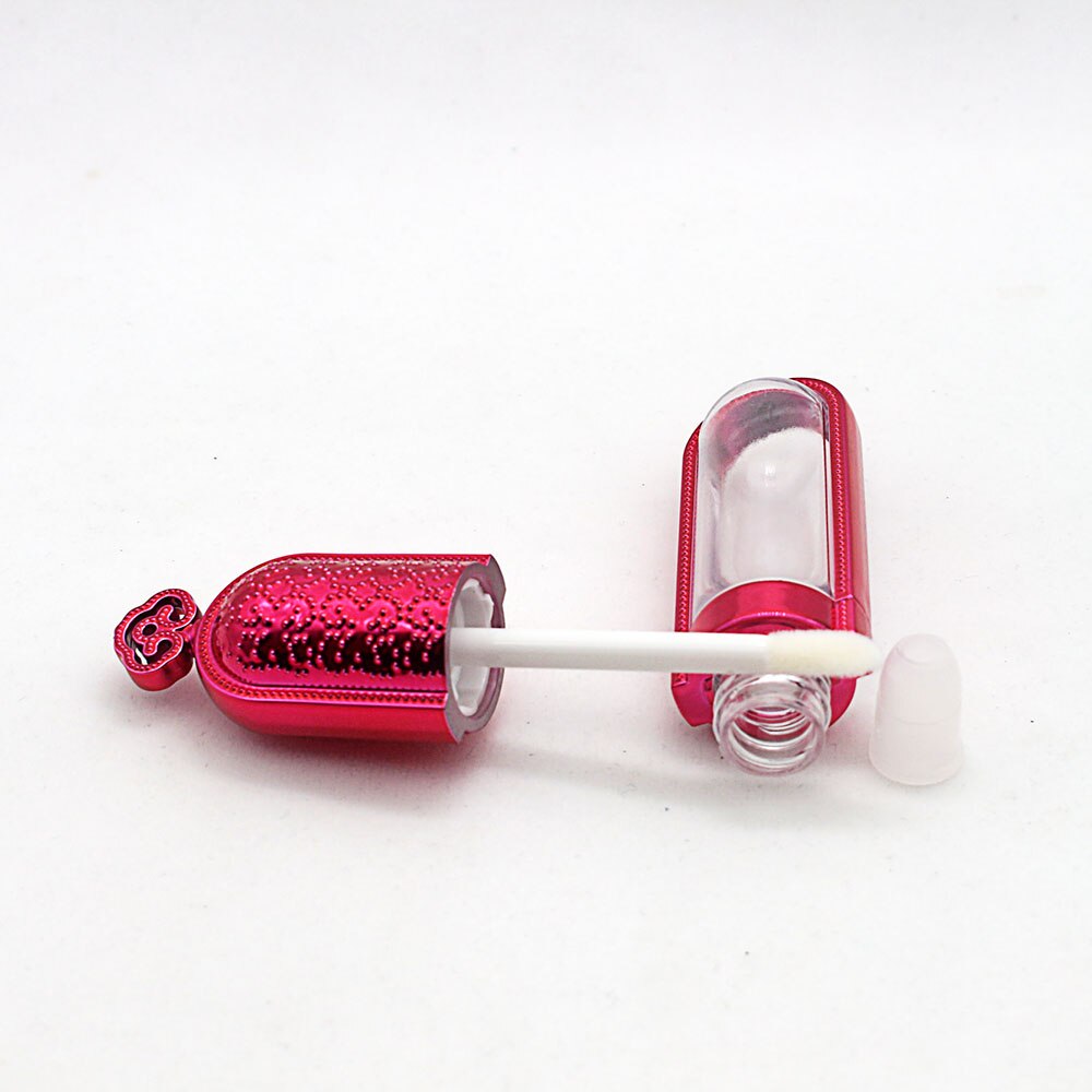 8ml mørk pink krone lipgloss tube tom kosmetisk udsøgt lipgloss emballagebeholder: Kun rosenrør