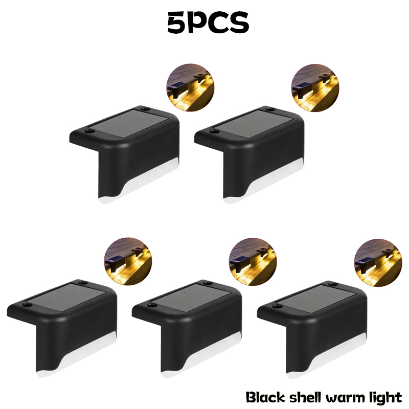 1-10 stk. solcelledrevne terrasselamper udendørs trinlamper vandtætte led-solcellelamper til gelænder trapper trinhegn have terrasse og sti: Foranderlig