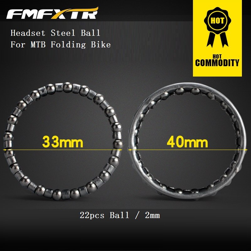 Mtb vägfällbar 44mm cykelheadset kullager 20mm 25mm främre baknav stålkula 30mm- axliga stålkullager tillbehör