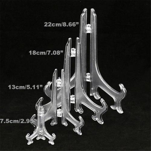 Triangle Structure Dish Display Rack High Strength Photo Frame Plate Rack Decoration Plastic Display Stand Dish Rack: 3