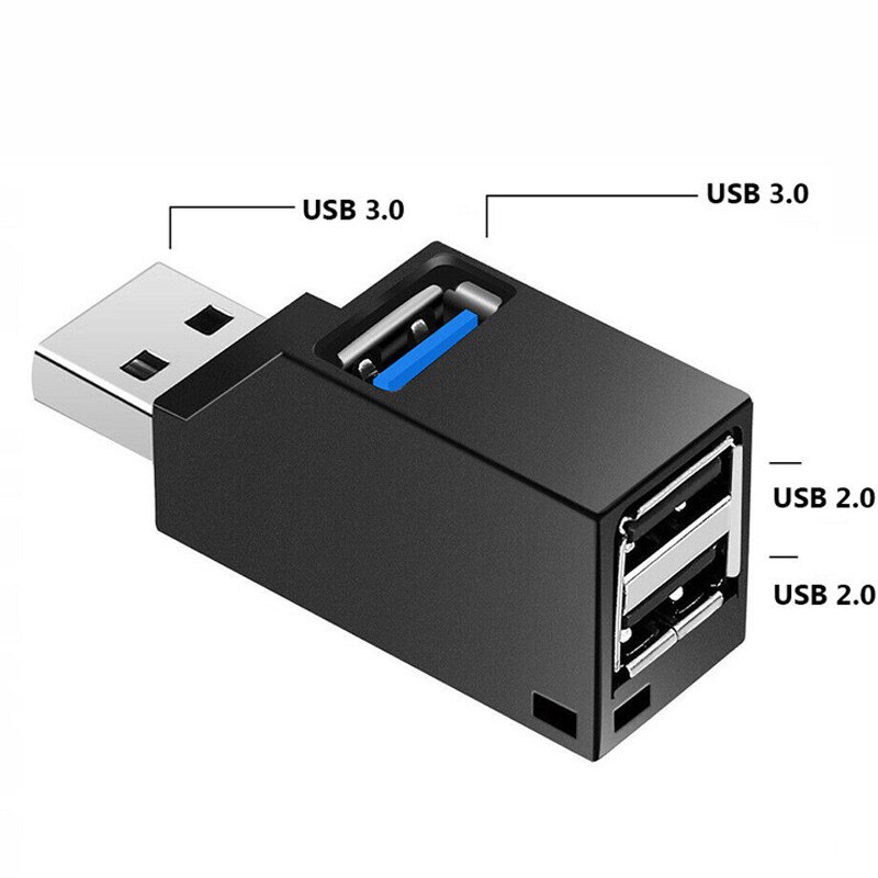 3 portas usb 3.0 hub mini divisor de alta velocidade caixa adaptador u leitor disco para portátil macbook