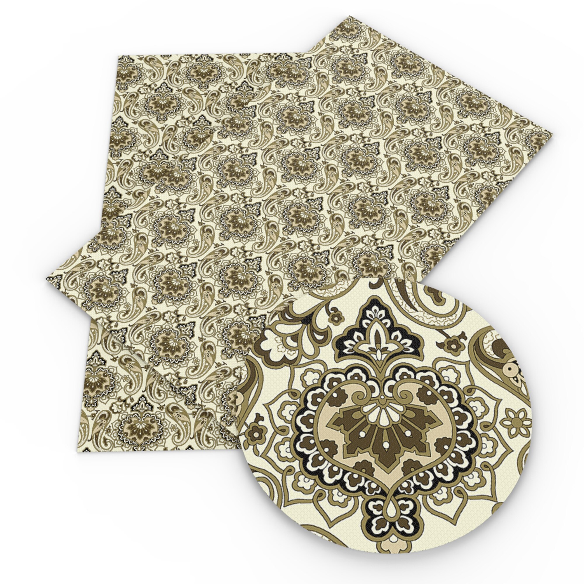 Tela de piel sintética con estampado geométrico, hoja de tela de polipiel de vinilo, ropa para pendientes DIY, lazos, textil para el hogar, 20x33cm, 1Yc14454: 1118799
