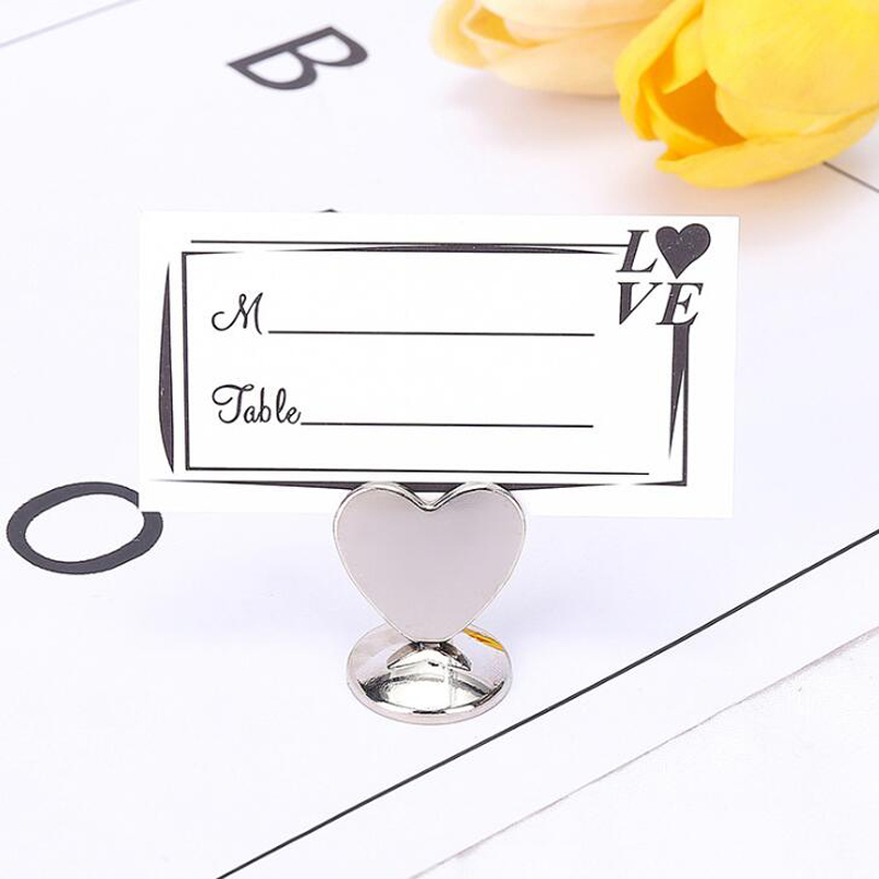 20 unids/lote Clip de asiento corazón amor velero aleación asiento Clips favores para decoraciones de boda: heart1