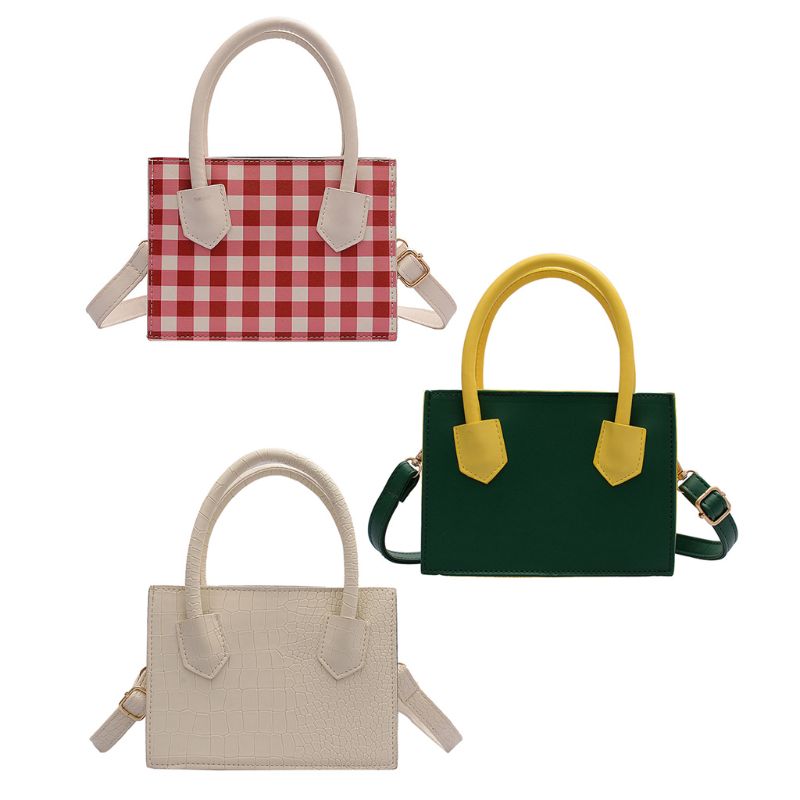 Pu leren handtas schouder messenger satchel dames tote tas met handvat