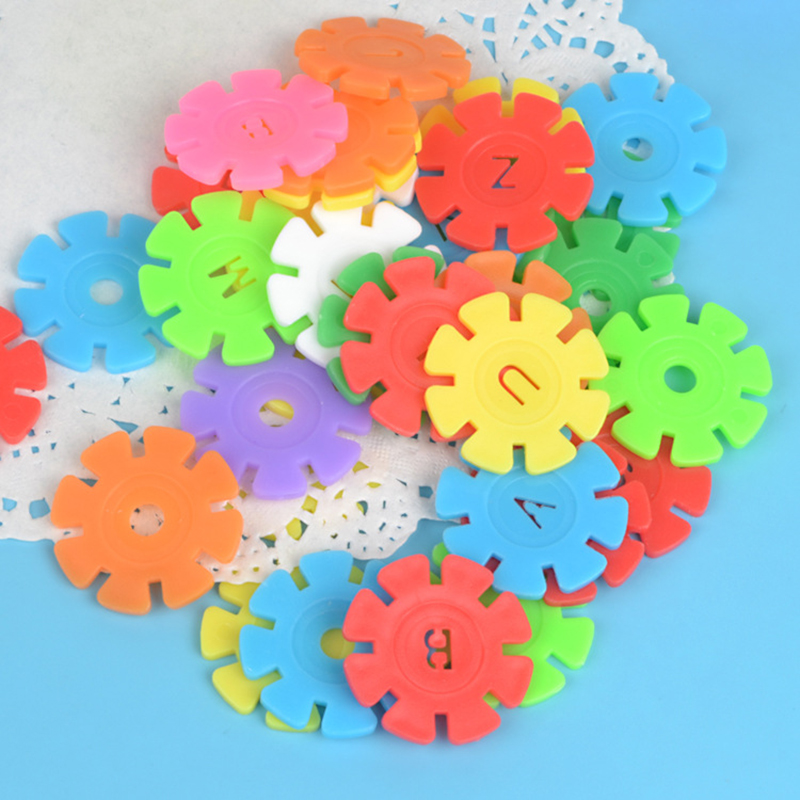60/100/200pcs Early Education Insert Bag Snowflake Buliding Block Set Baby Puzzle Plastic Assembling Buliding Blocks Toys DDJ