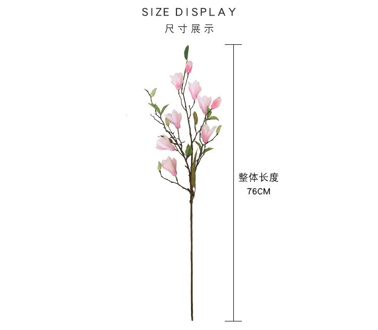 1pc 96cm 9 Heads Artificial Magnolia Flower Branch DIY Bridal Wreath Wedding Bouquet Home Garden Decoration Flores Artificiais